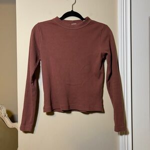 GAP Ribbed Mock Neck Top